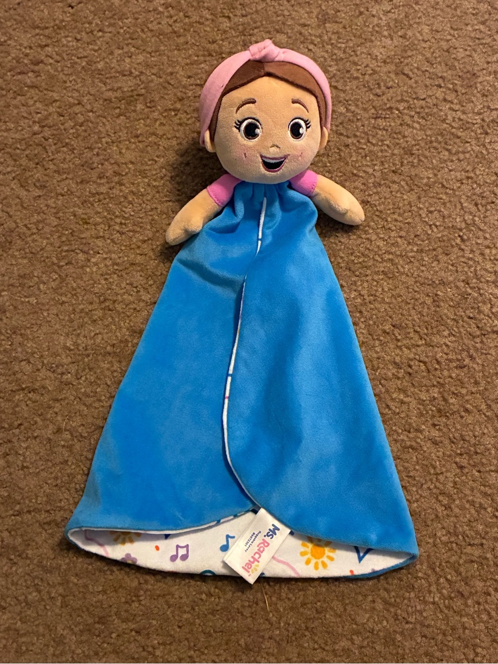 Rachel Blue and Pink Plush Lovey Doll